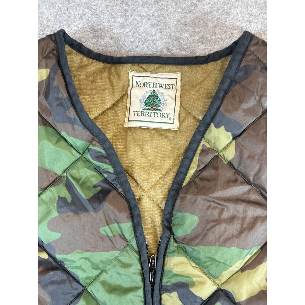 VINTAGE Northwest Territory Vest Mens XL Camo Quilted Hunting Outdoor Workwear - Picture 4 of 5